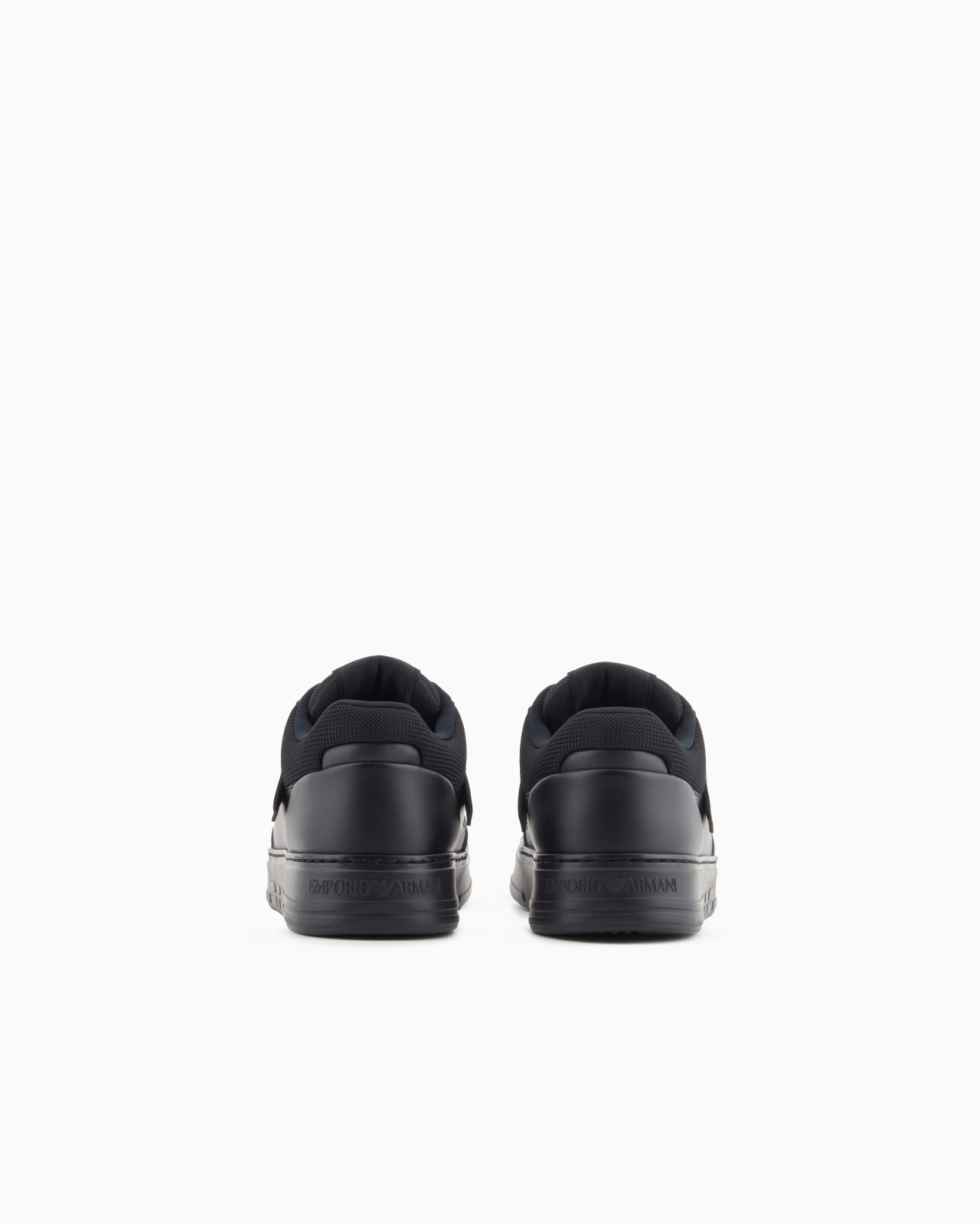 LEATHER SNEAKERS WITH MESH DETAILS - 4