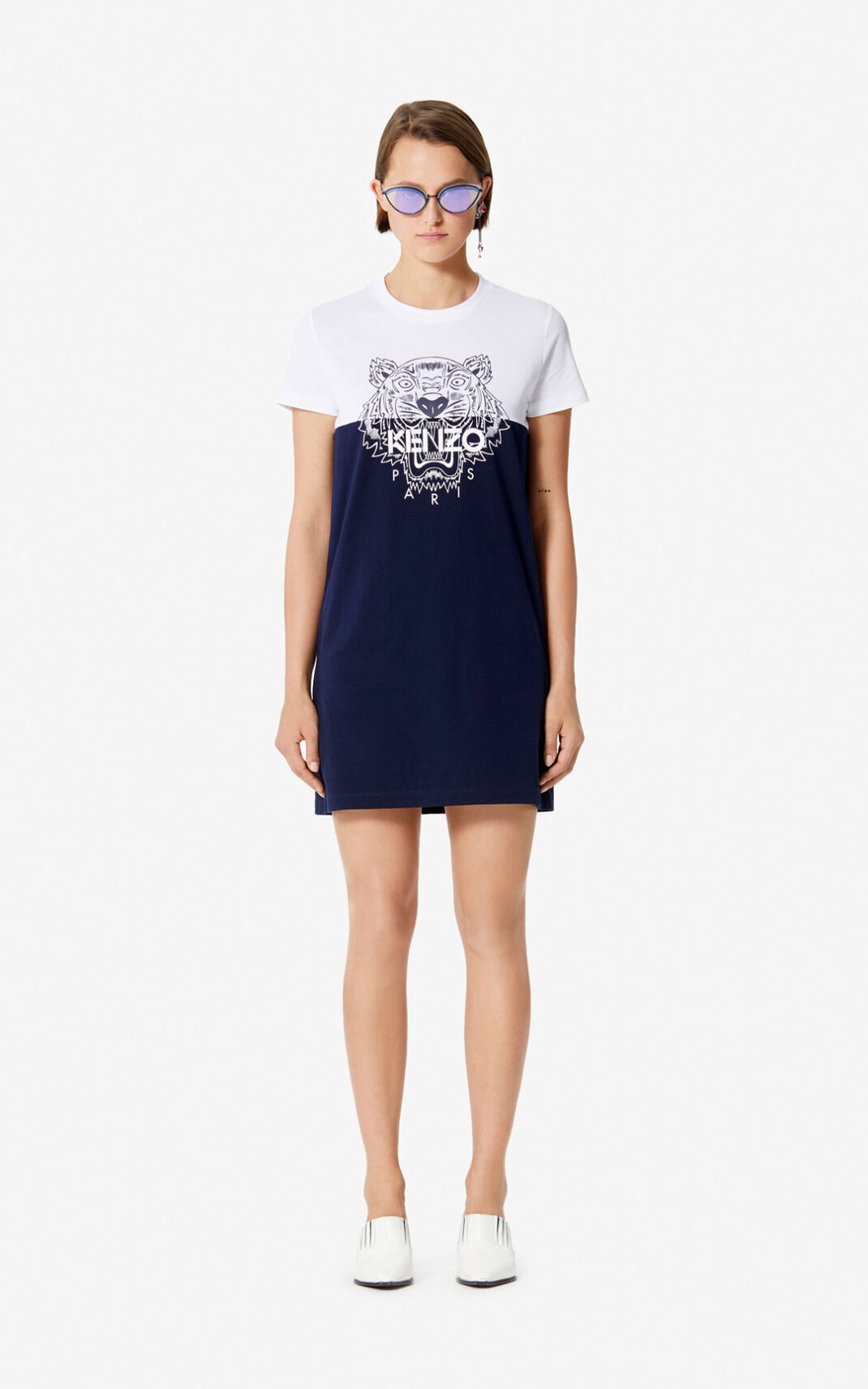 Colorblock Tiger' t-shirt dress - 2