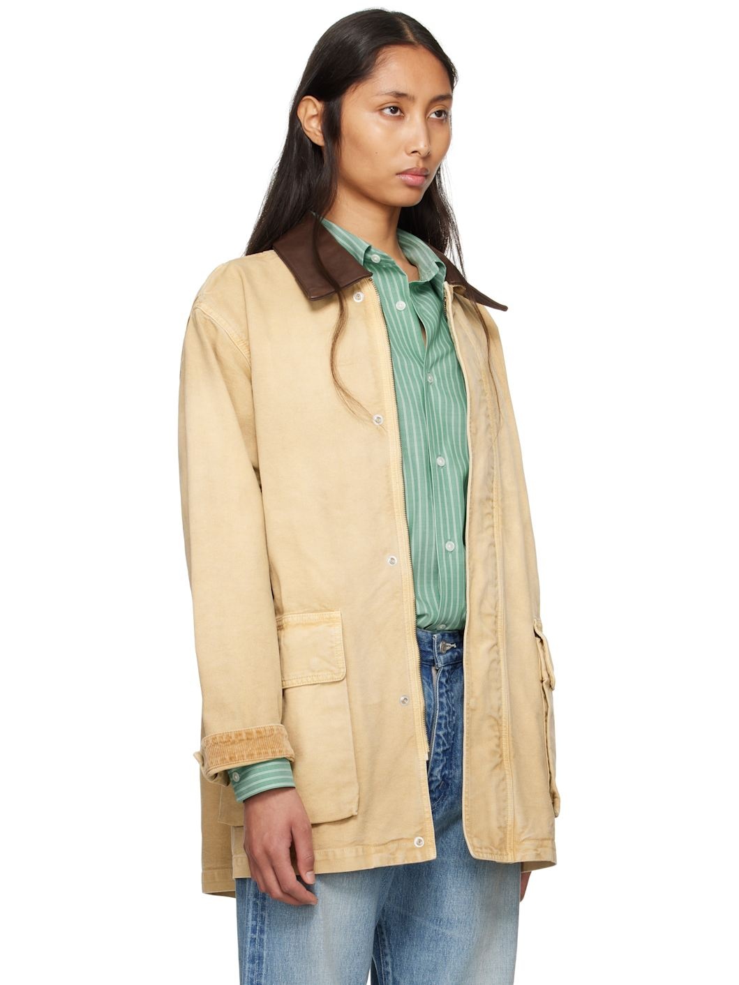 Beige Organic Cotton Duck Jacket - 2