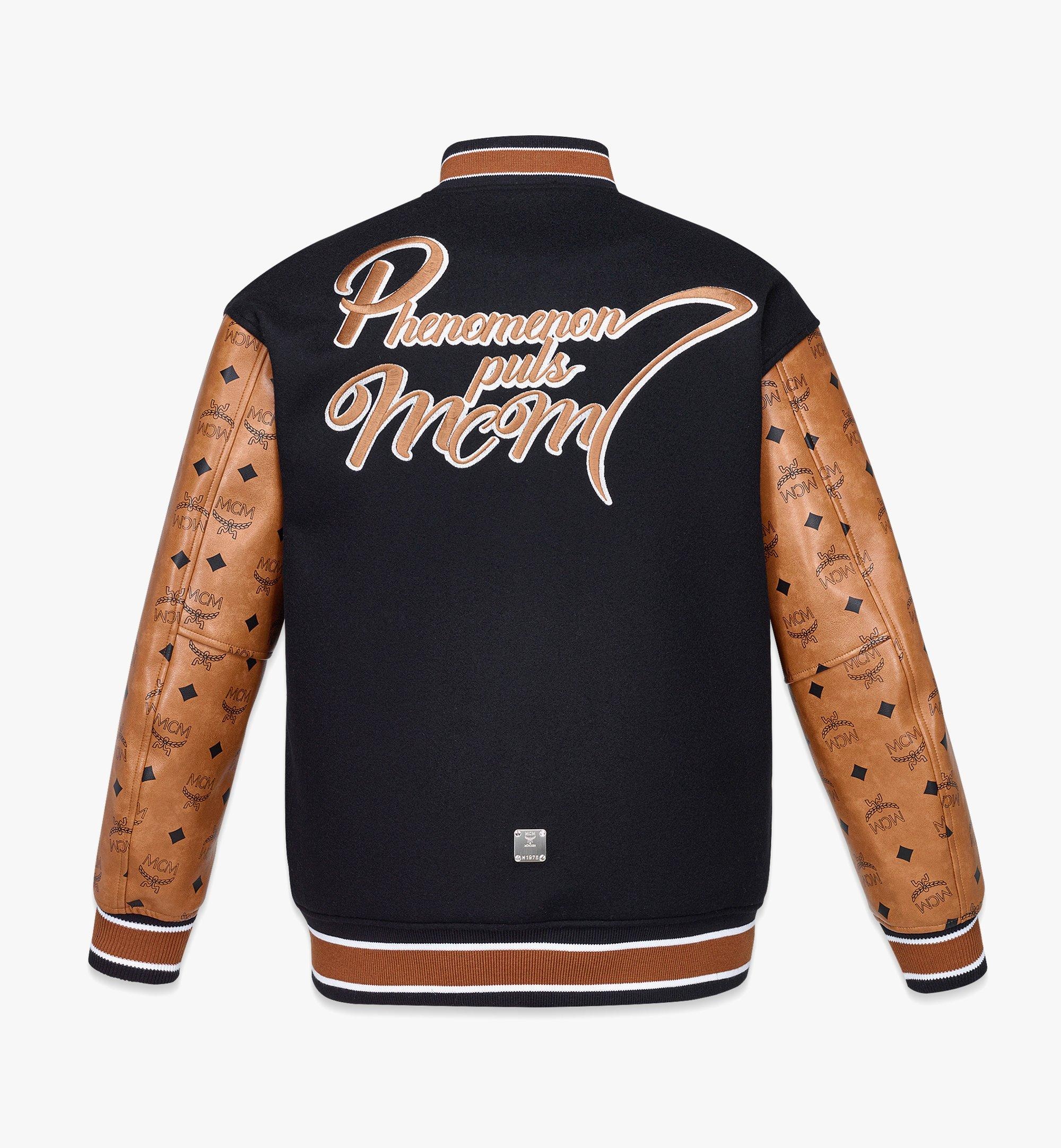 Mcm Monogram-Print Wool Biker Jacket