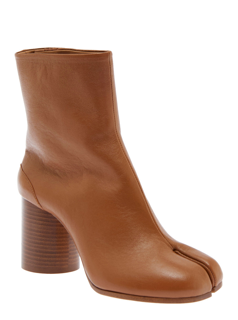 Maison Margiela Women 'Tabi' Brown High Heel Ankle Boots In Leather Woman - 2
