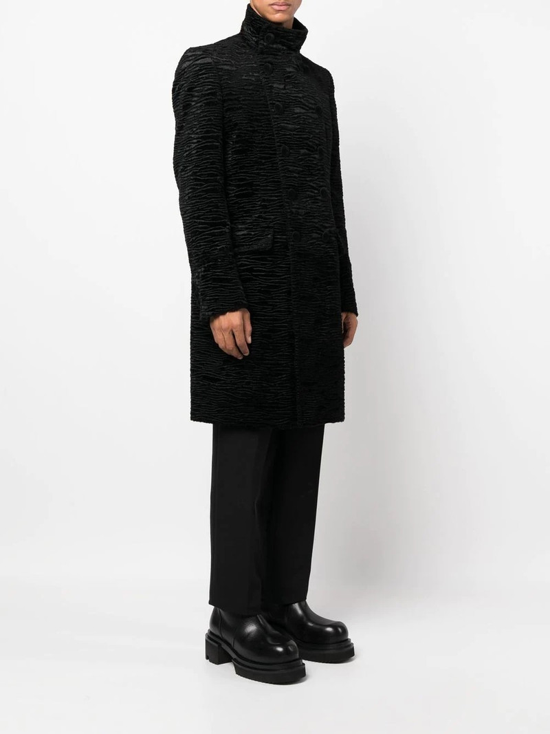 double-breasted cloqué coat 3