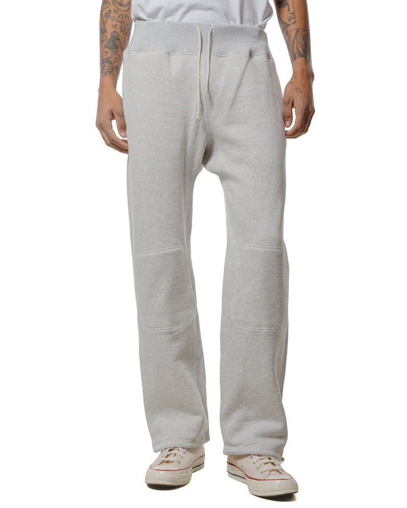 The Real McCoys MC25114 U.S.N. Double-knee Sweatpants Snow Gray outlook