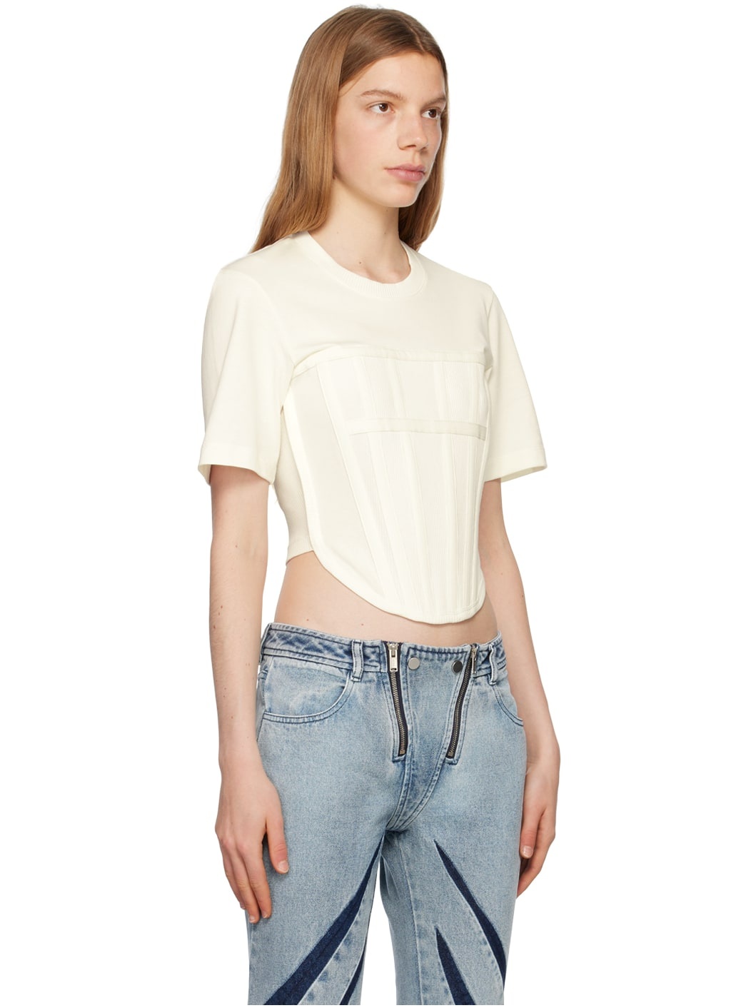 White Corset T-Shirt - 2