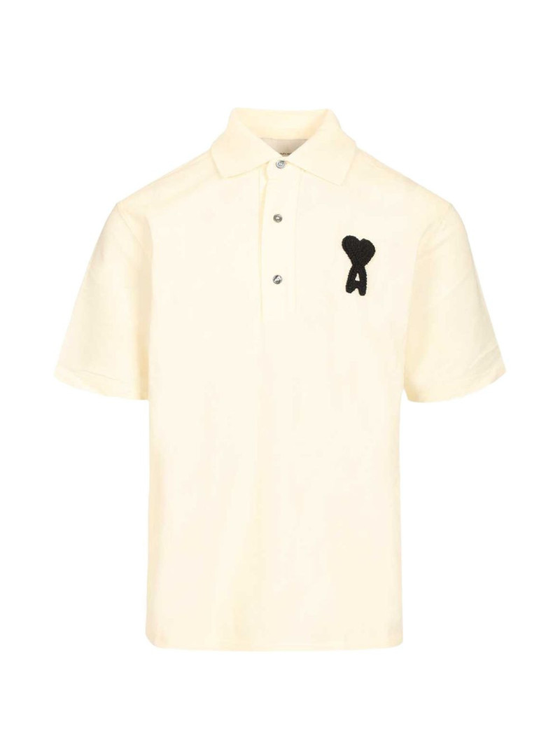 crocheted logo-appliqué polo shirt 1