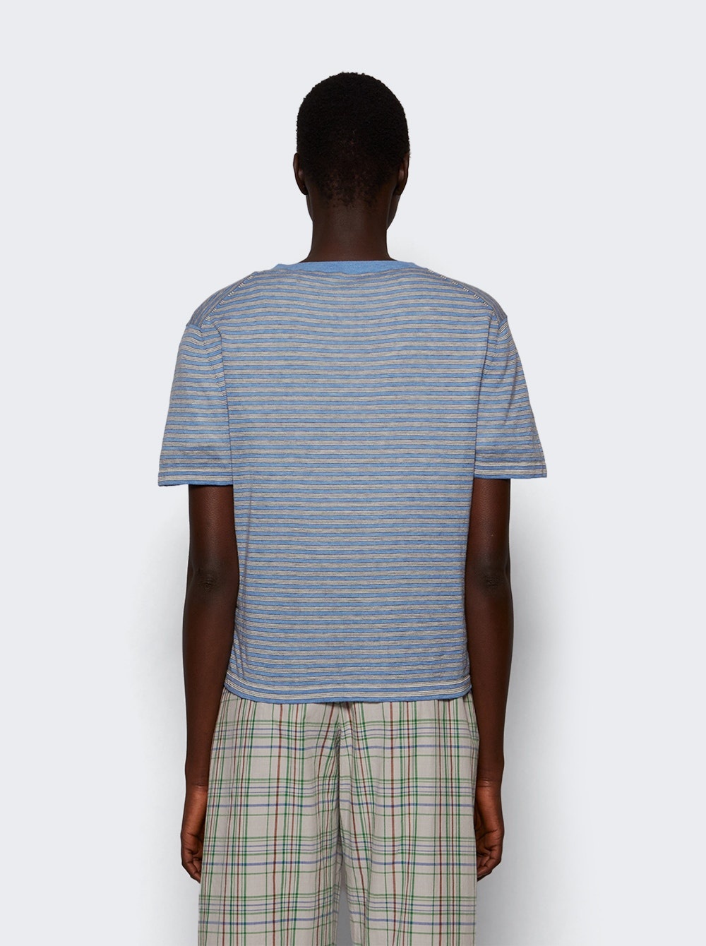 Jansu Top Blue And White Stripe - 4