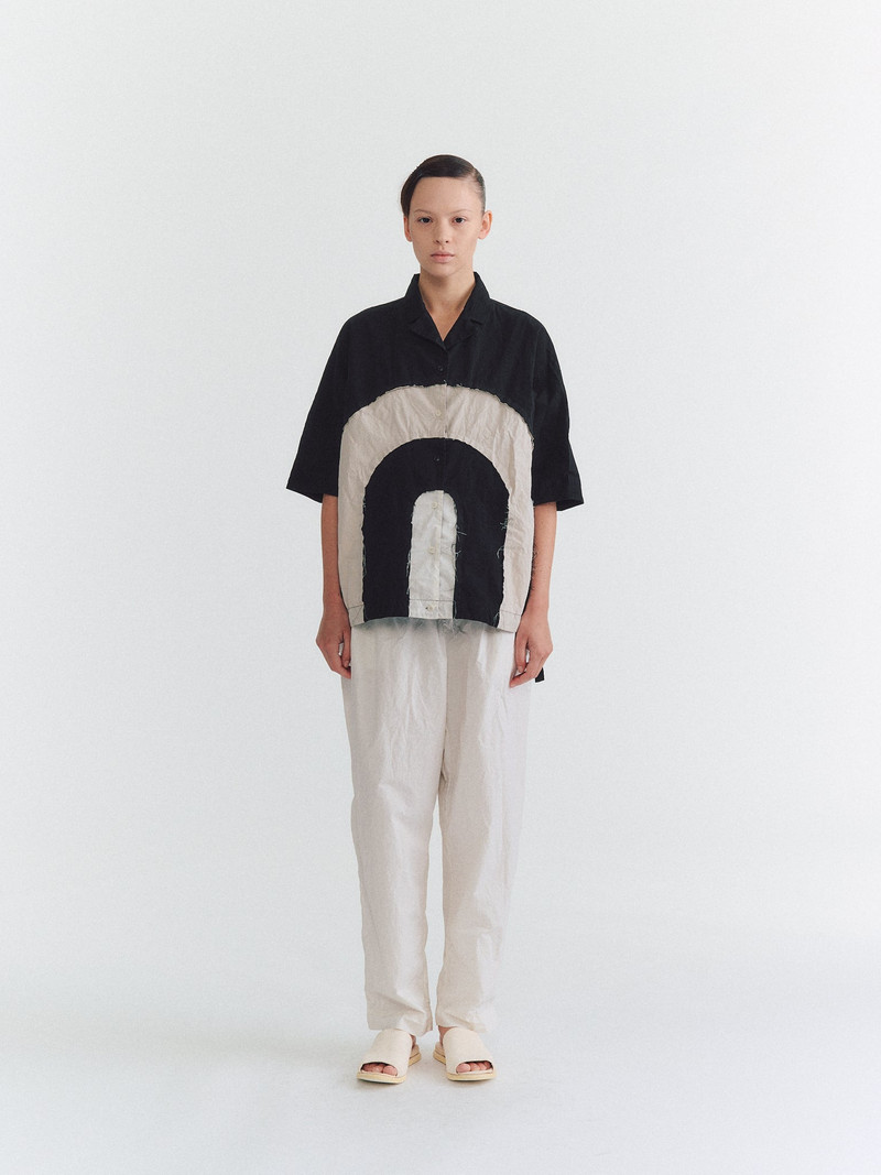 CASEY/CASEY ARCH SHIRT - MIXED FARBICS - BLACK outlook
