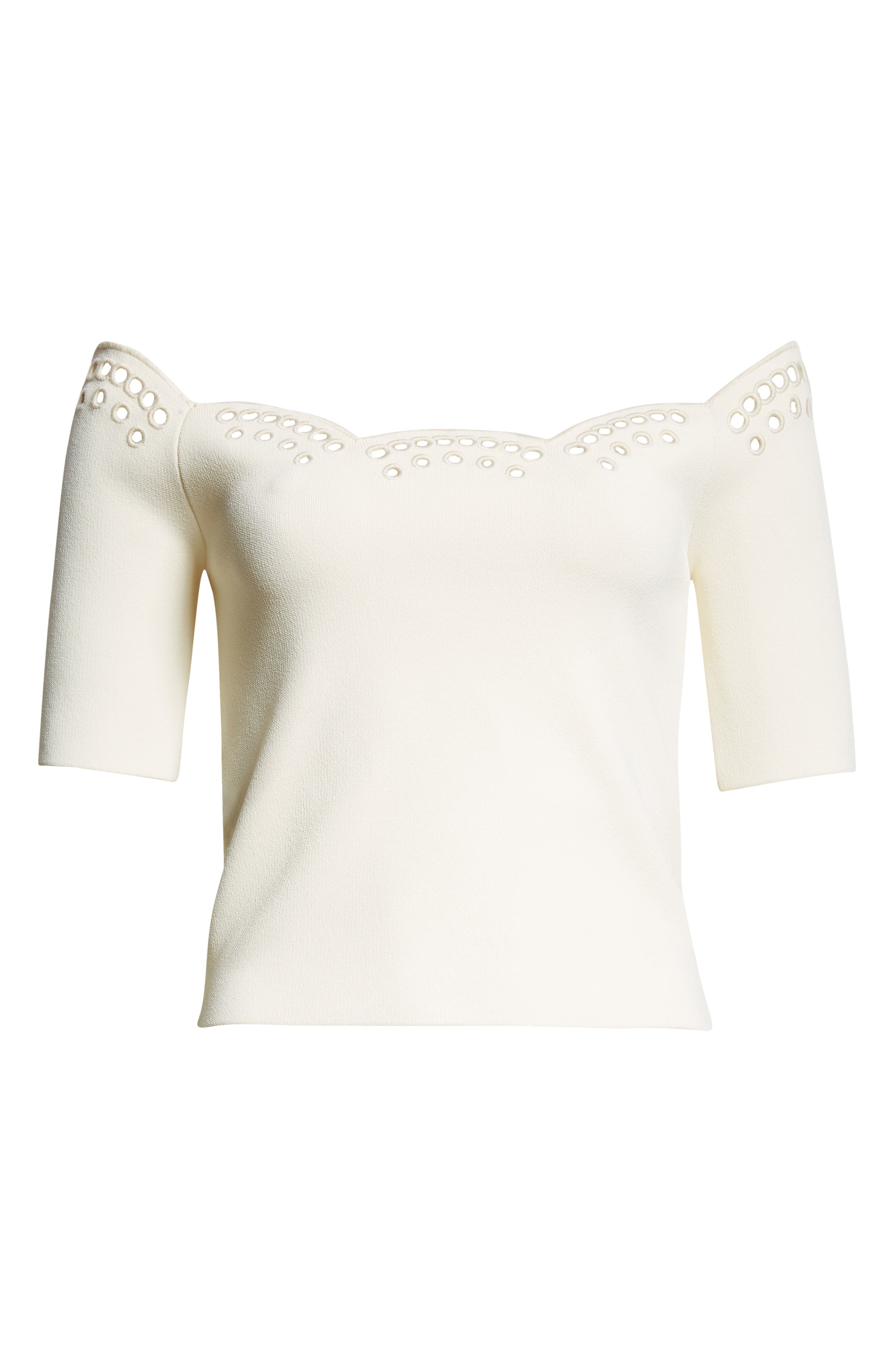 Altuzarra Posy Eyelet Embroidered Off the Shoulder Top in Ivory at Nordstrom - 6