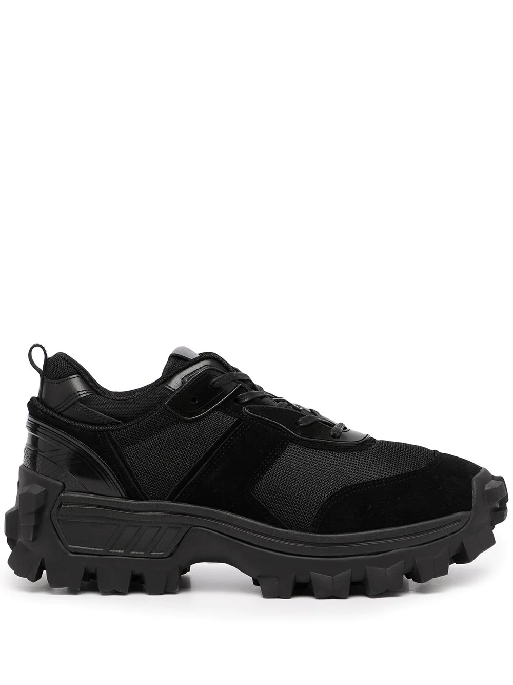 contrast-panel low-top sneakers - 1