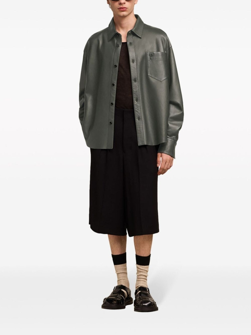 AMI Paris Ami de Coeur-embroidery lambskin shirt outlook