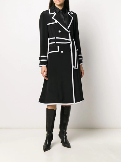 Thom Browne double-breasted silk coat outlook