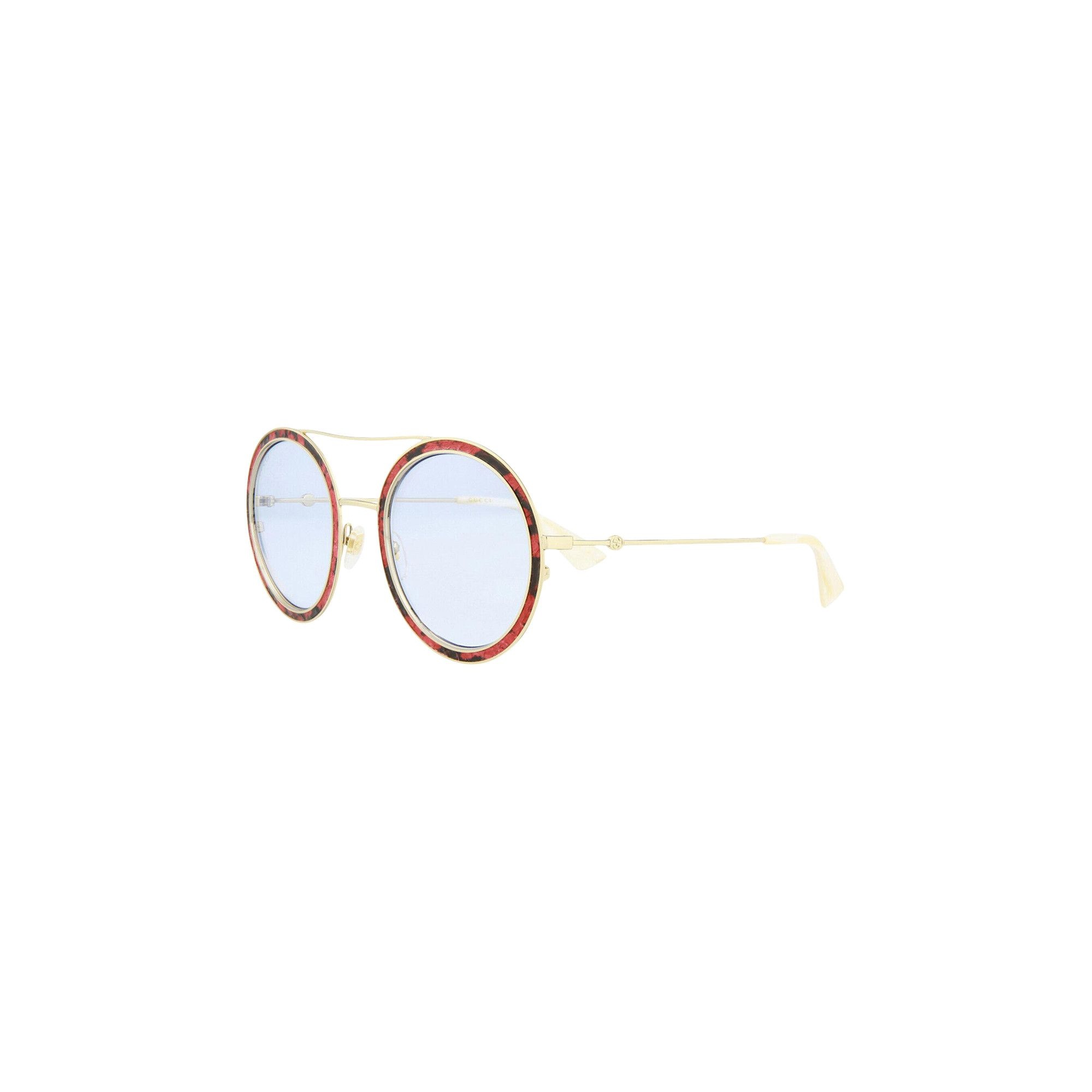 Gucci Round Sunglasses 'Red/Gold/Light/Blue' - 3