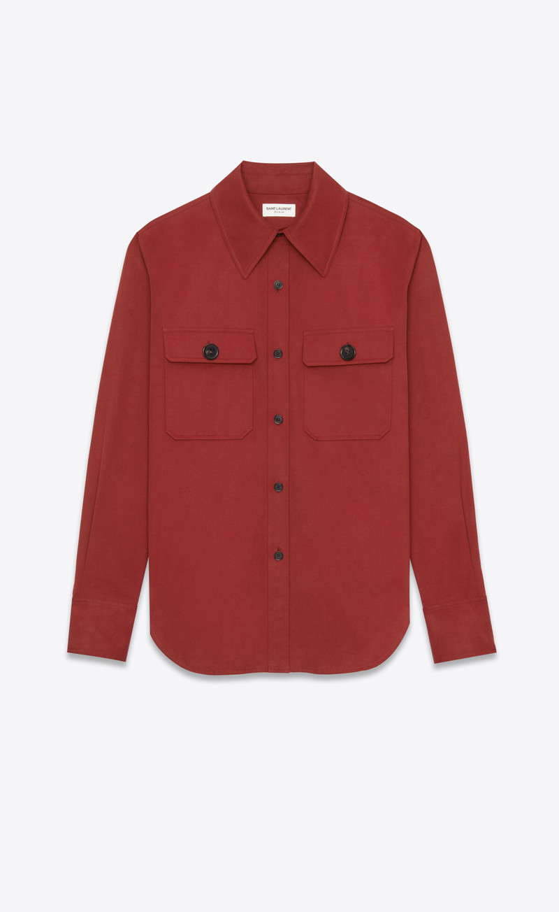 saharienne shirt in cotton twill - 1