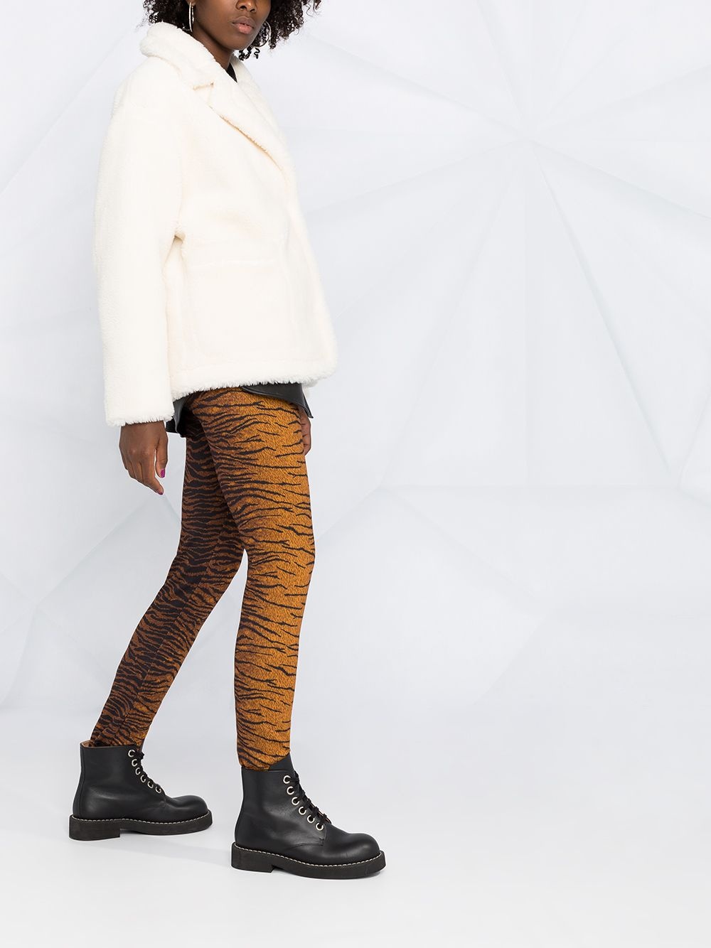 tiger print leggings - 4