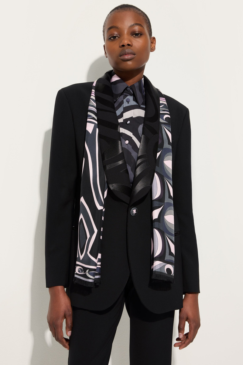 PUCCI HAWAII AND LABIRINTO PRINT FRINGED STOLE outlook