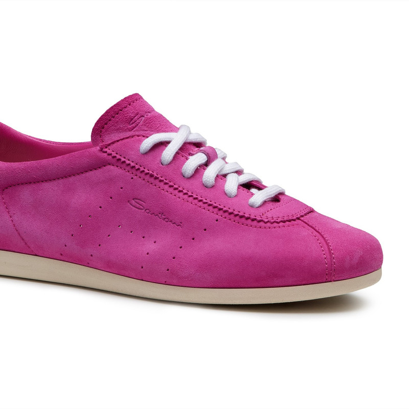 Women's pink suede sneaker 5