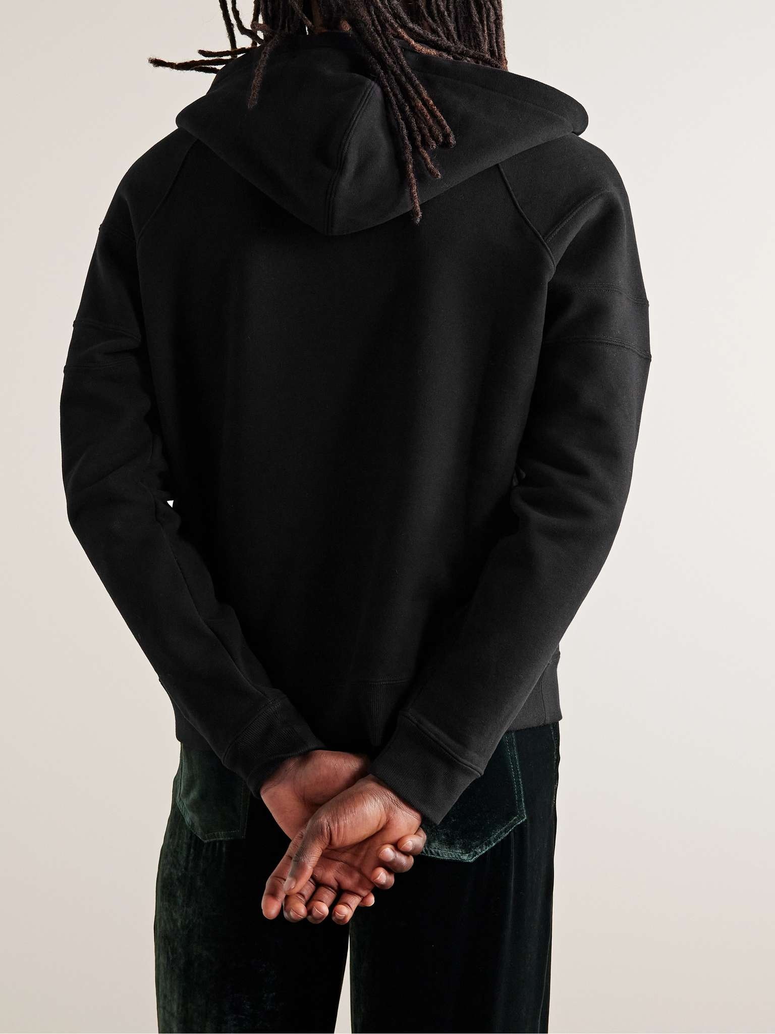 Lace-Trimmed Cotton-Jersey Hoodie - 7