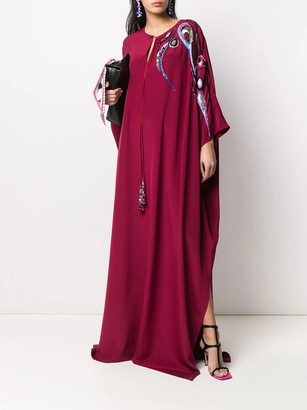 embroidered and bead-embellished kaftan - 2