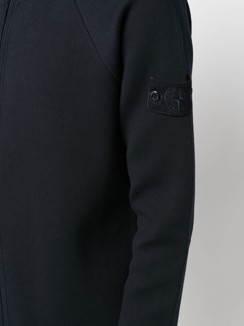 zipped logo-patch hoodie - 5