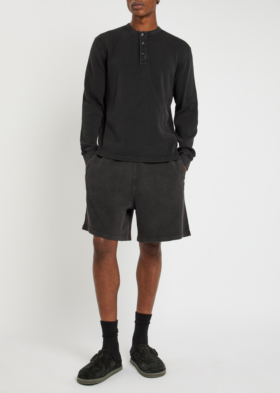 JW Anderson Long Sleeve Waffle Henley Top - 4