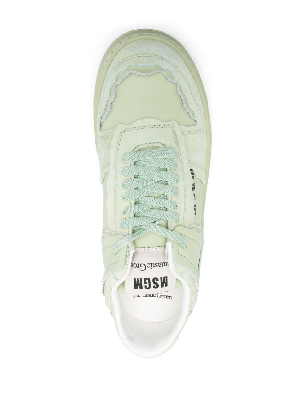 panelled low-top sneakers - 4