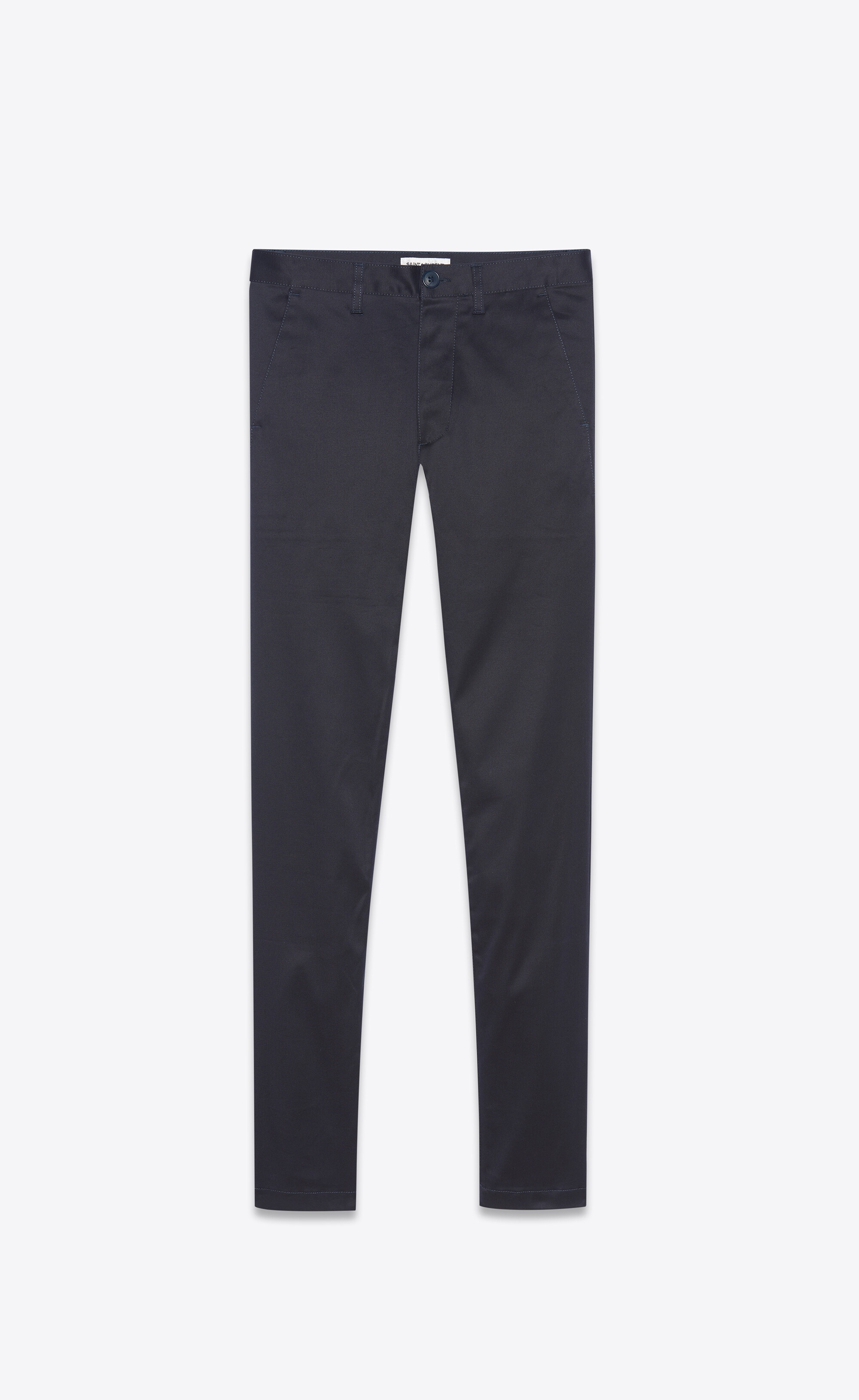 chino pants in raw stretch gabardine - 1