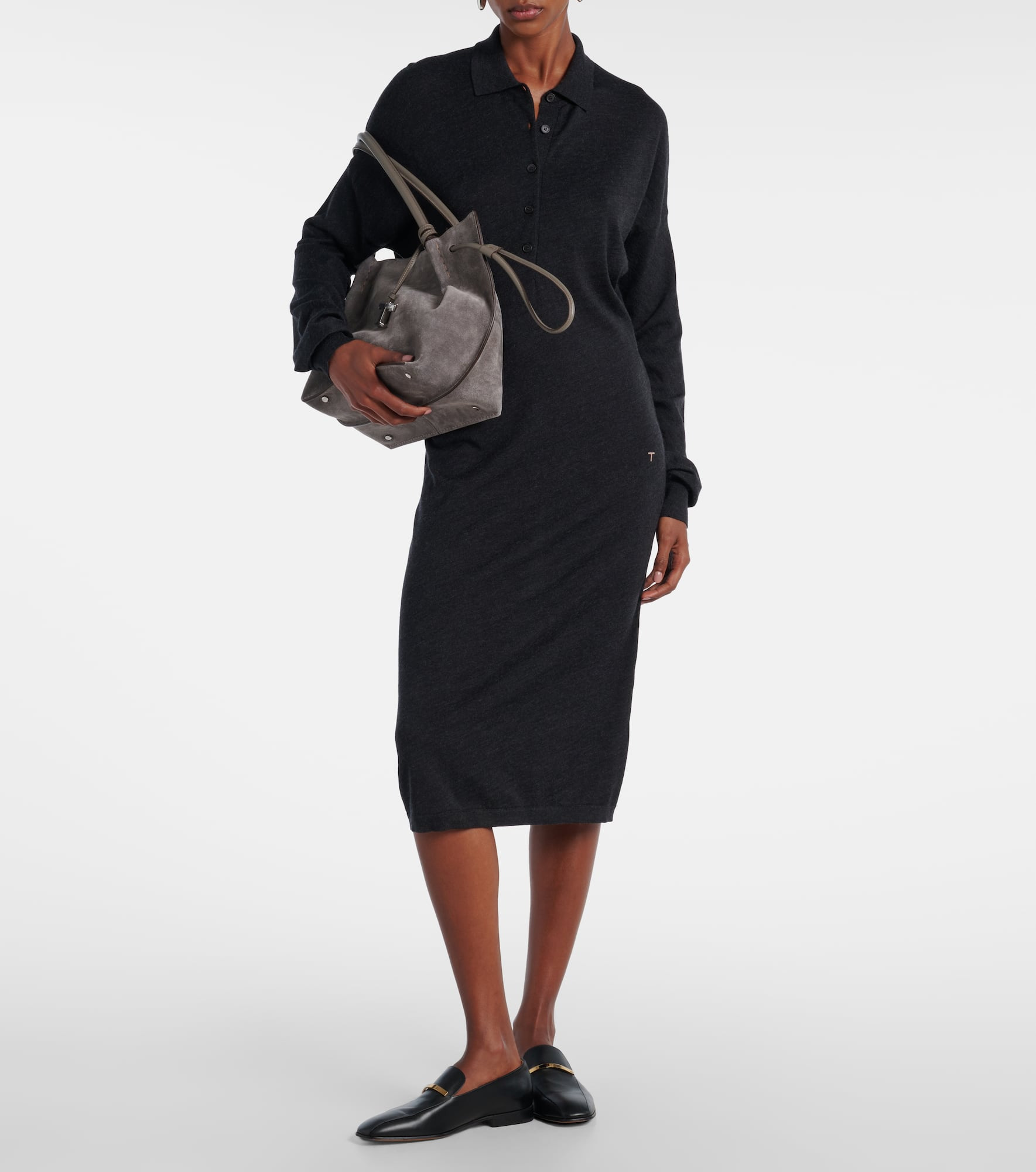 Wool and silk polo dress - 2