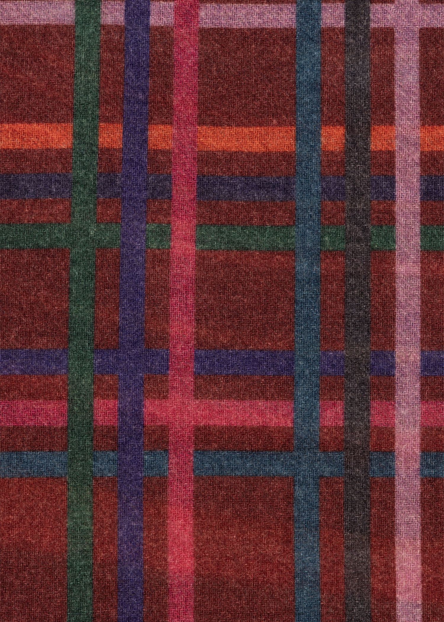 Women's Multi Colour Cashmere-Blend 'Swirl' Check Scarf - 5