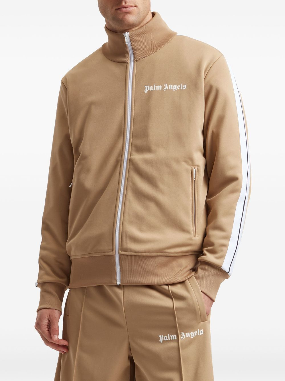 logo-print track jacket - 3