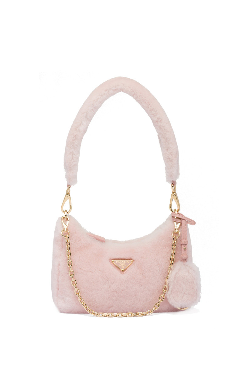 Shearling Mini Bag pink 1