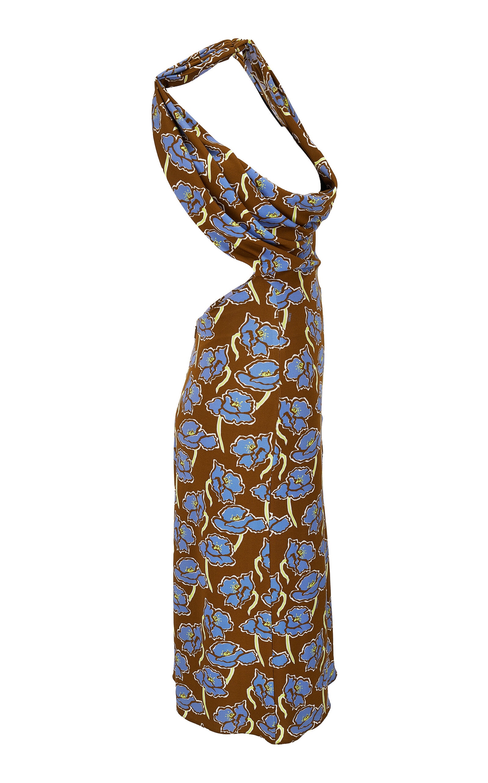 Floral Stretch Crepe Jersey Knee-Length Dress brown - 5