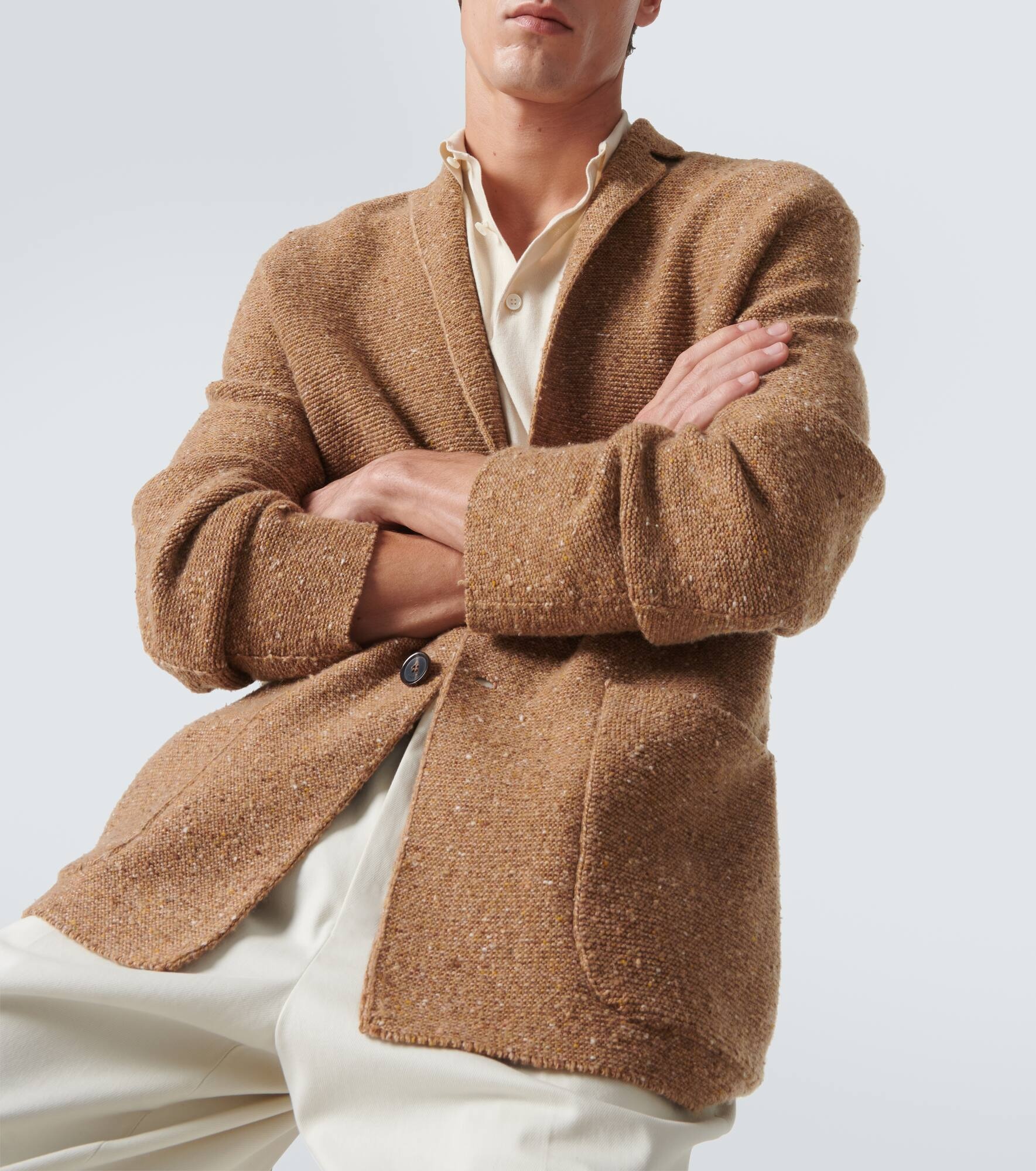 Cashmere and linen cardigan - 5