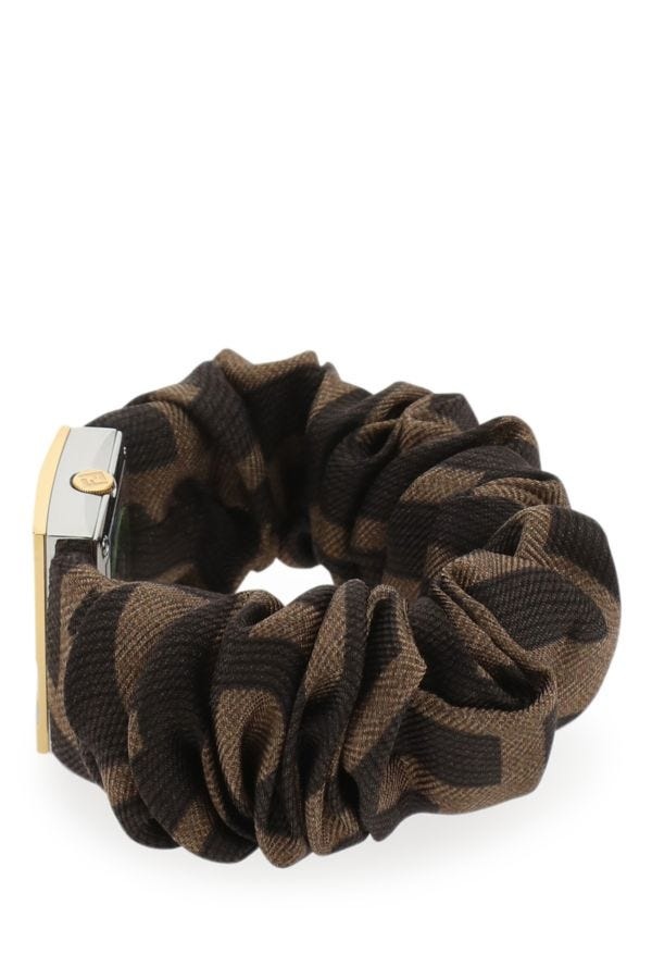 FENDI FENDI WOMAN Stainless Steel And Embroidered Nylon