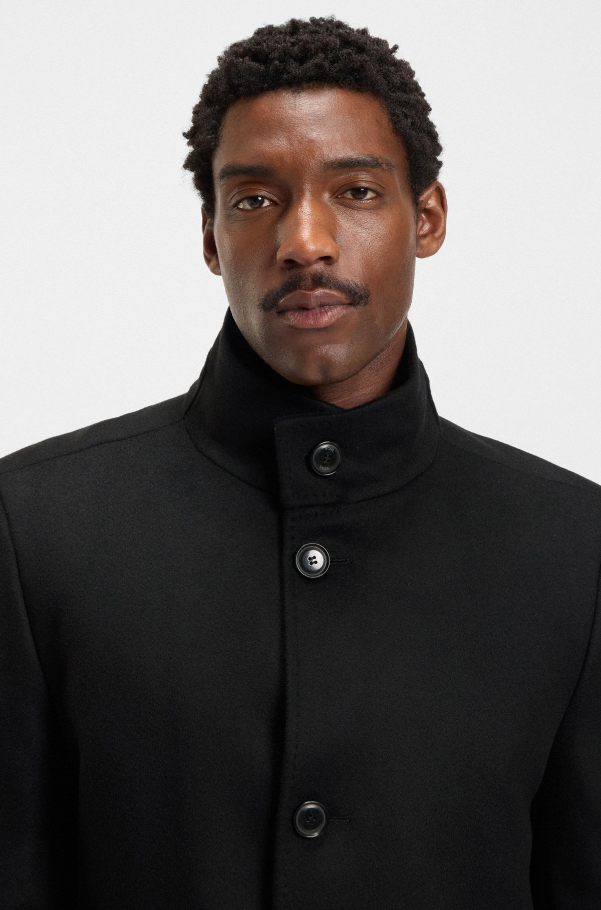 SLIM-FIT COAT IN WOOL AND CASHMERE - 3