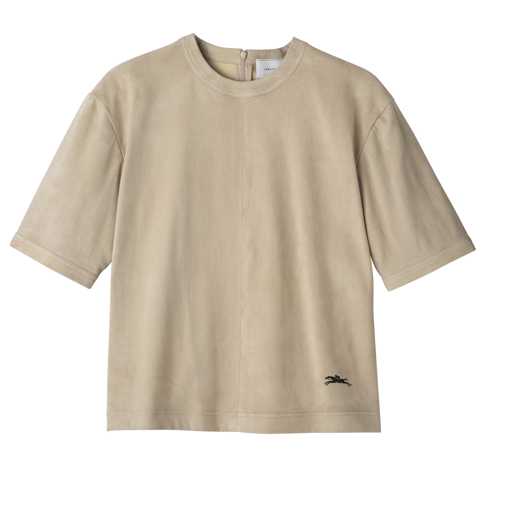 Short leather top Linen - Leather - 1