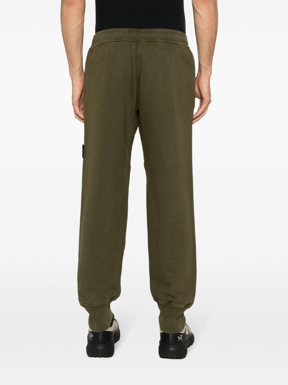 Compass-patch cotton track pants - 4