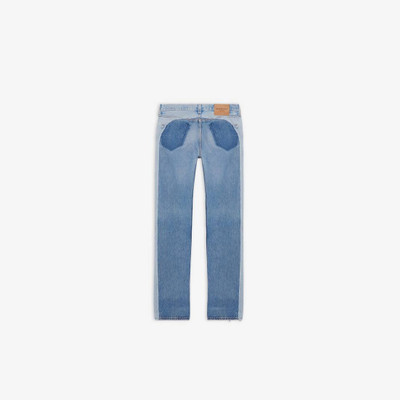 BALENCIAGA Recycled Slip Patch Pants in Dirty Light Blue outlook