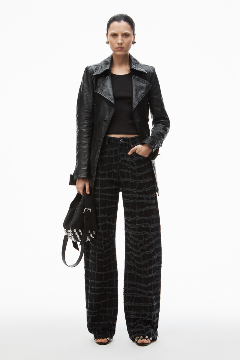 Alexander Wang laser-distressed denim jeans outlook