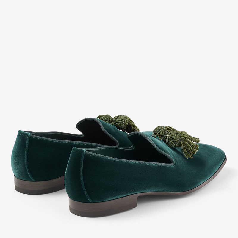 JIMMY CHOO Foxley/M
Dark Green Velvet Slippers outlook