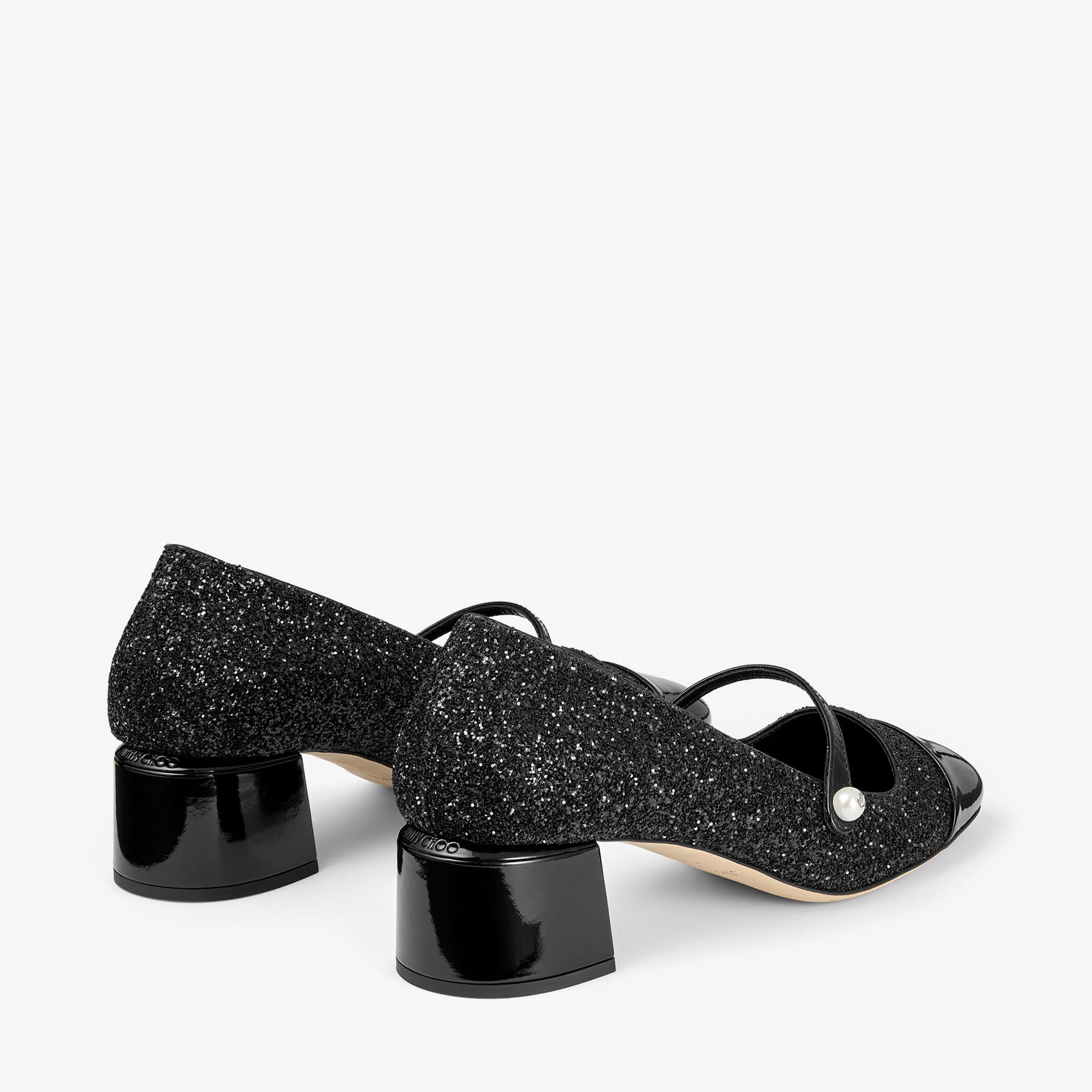 Elisa 45
Black Leather Glitter Pumps - 6