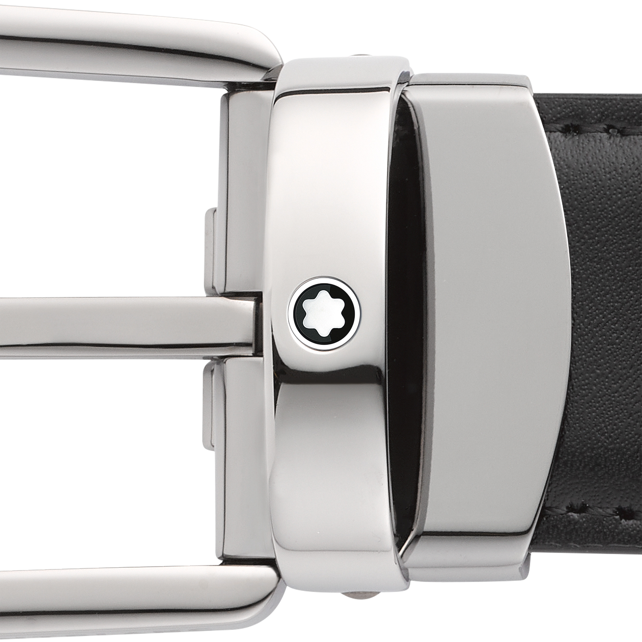Horseshoe buckle black/brown 30 mm reversible leather belt - 5