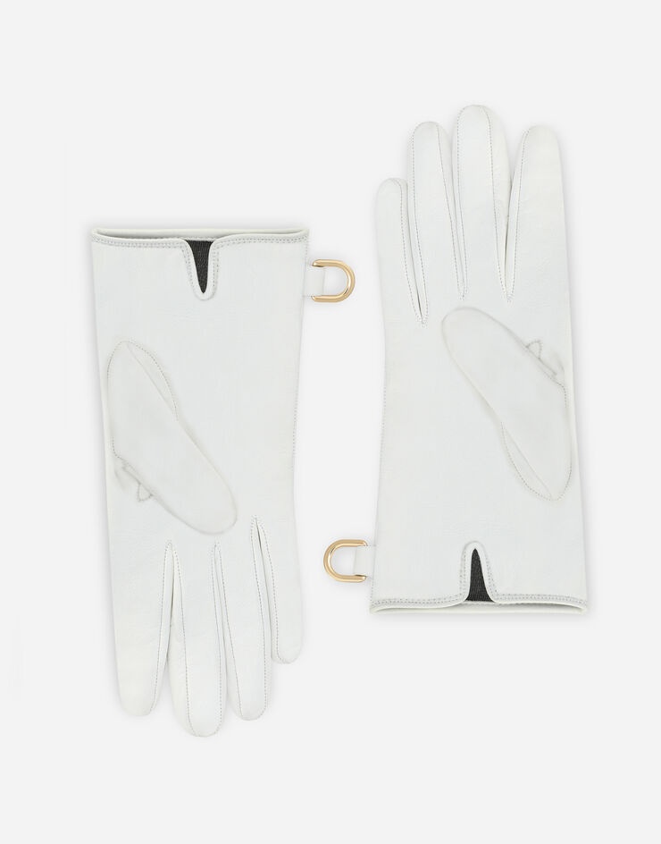 Nappa leather gloves with DG logo - 2