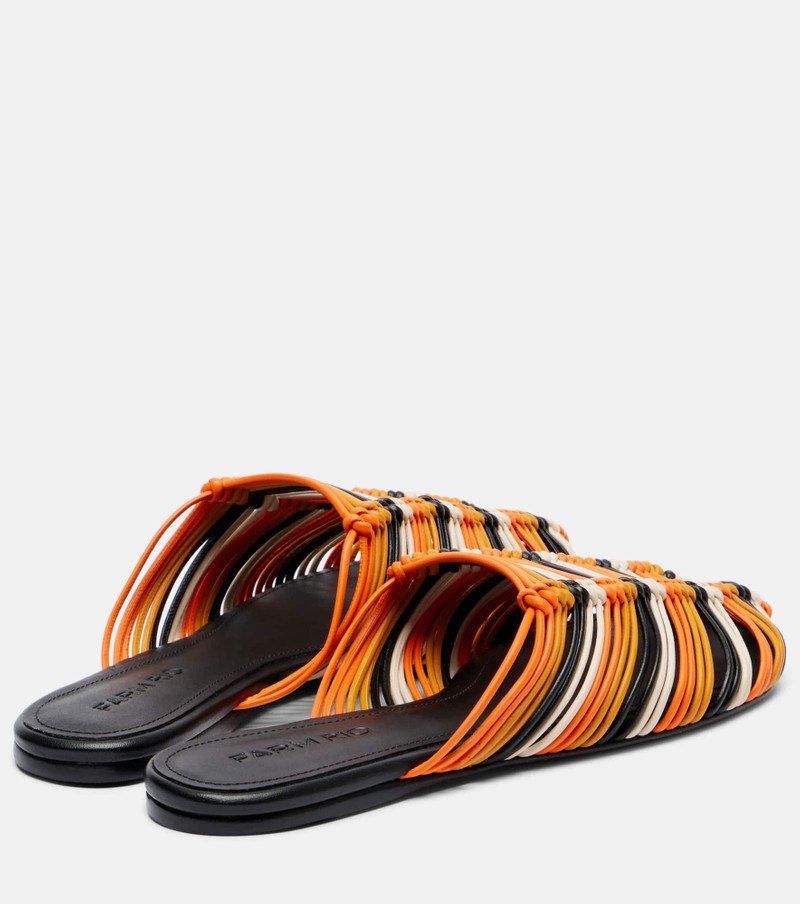 FARM RIO Leather slides outlook