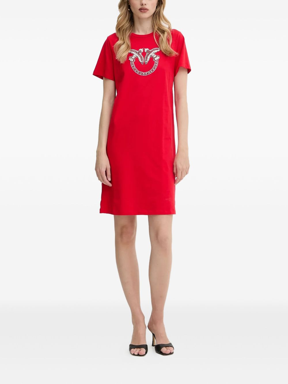 logo-embellished mini T-shirt dress - 2
