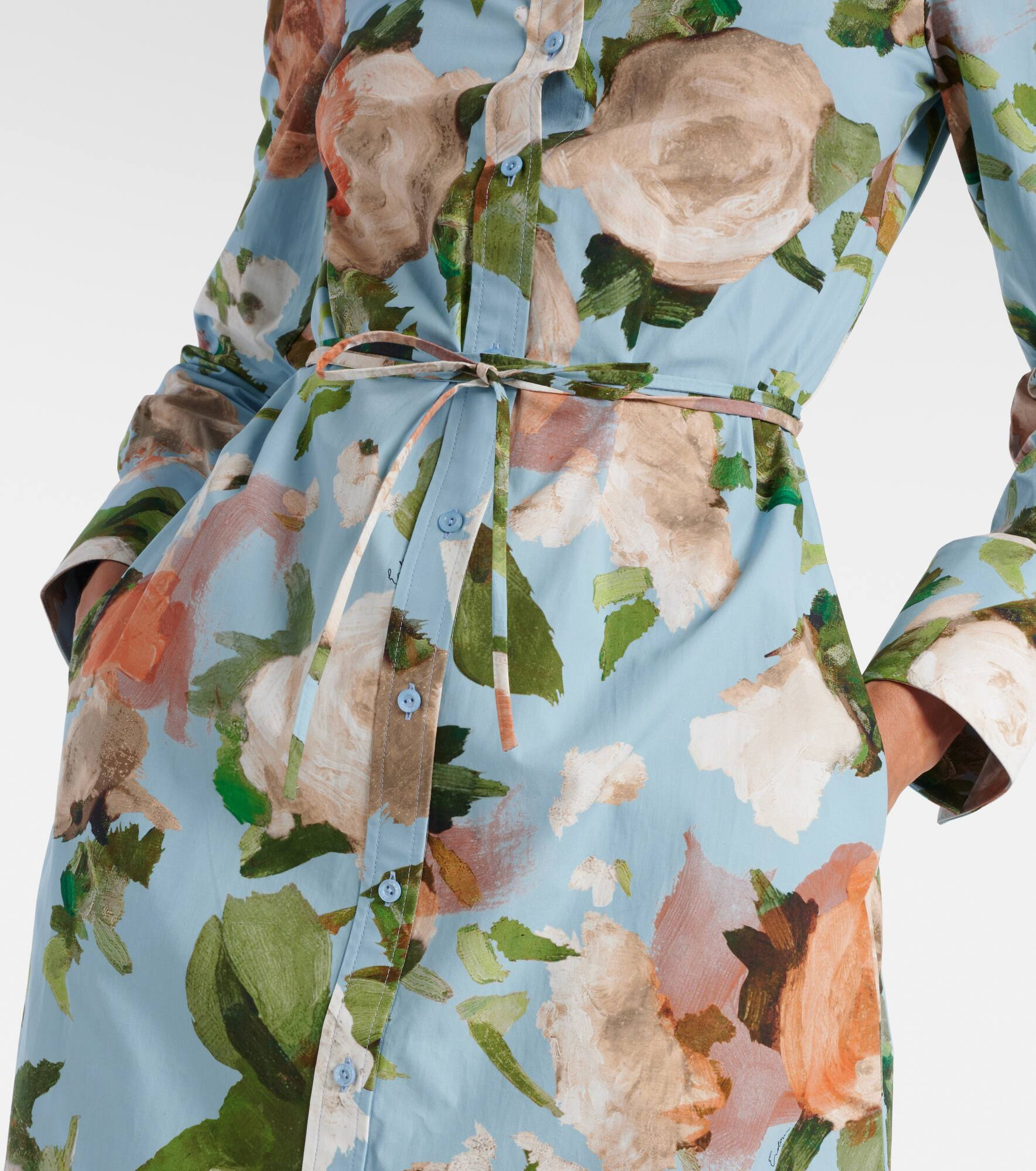 Floral shirt dress - 5