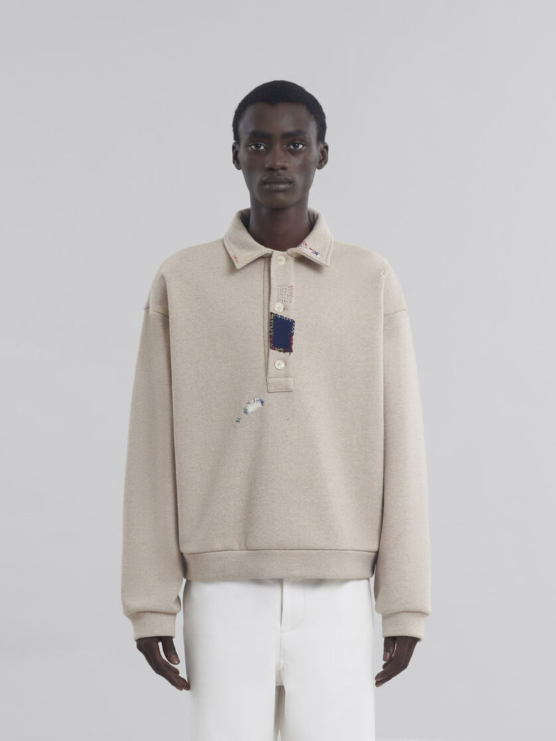Marni LONG SLEEVED COTTON POLO SWEATSHIRT outlook