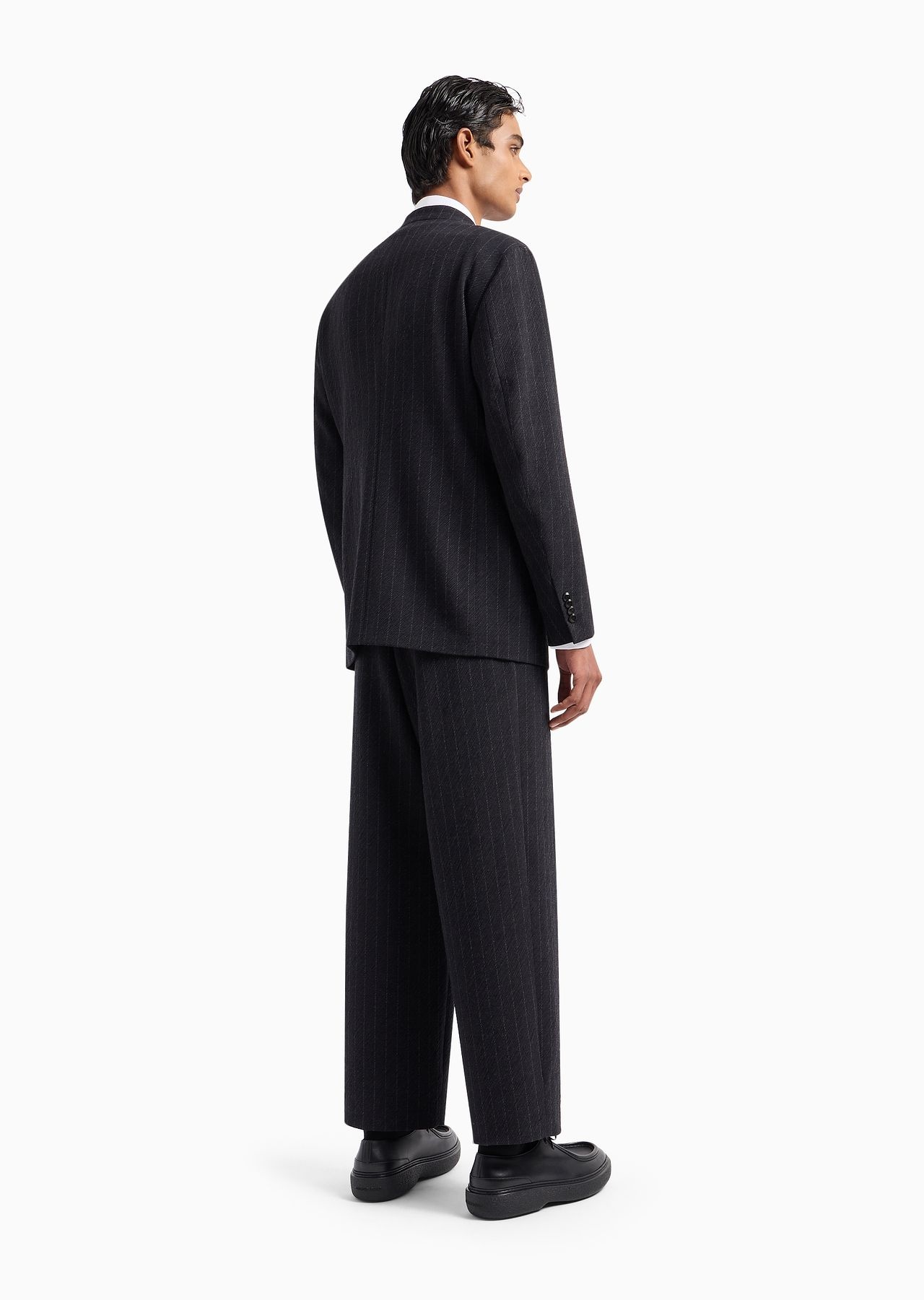 Upton Line single-breasted suit in pinstriped jacquard virgin wool - 3
