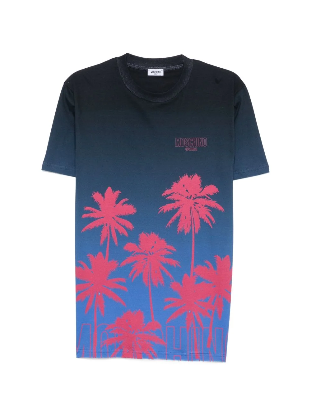 palm-tree-print ombré T-shirt - 1