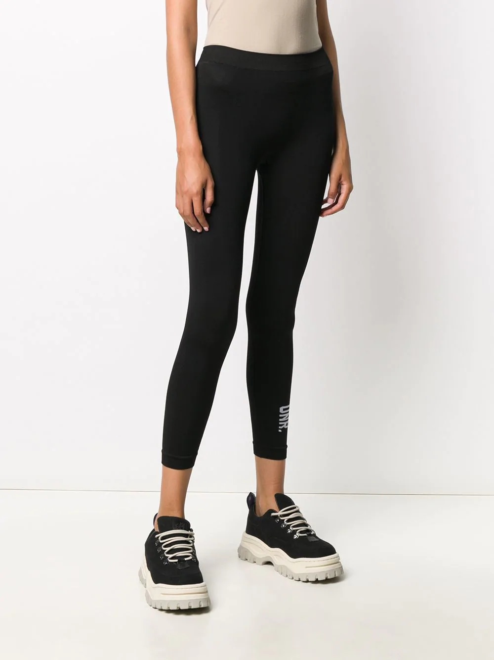 logo-print cropped leggings - 3