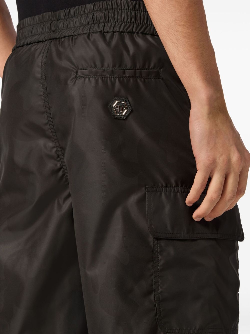 drawstring cargo shorts - 5
